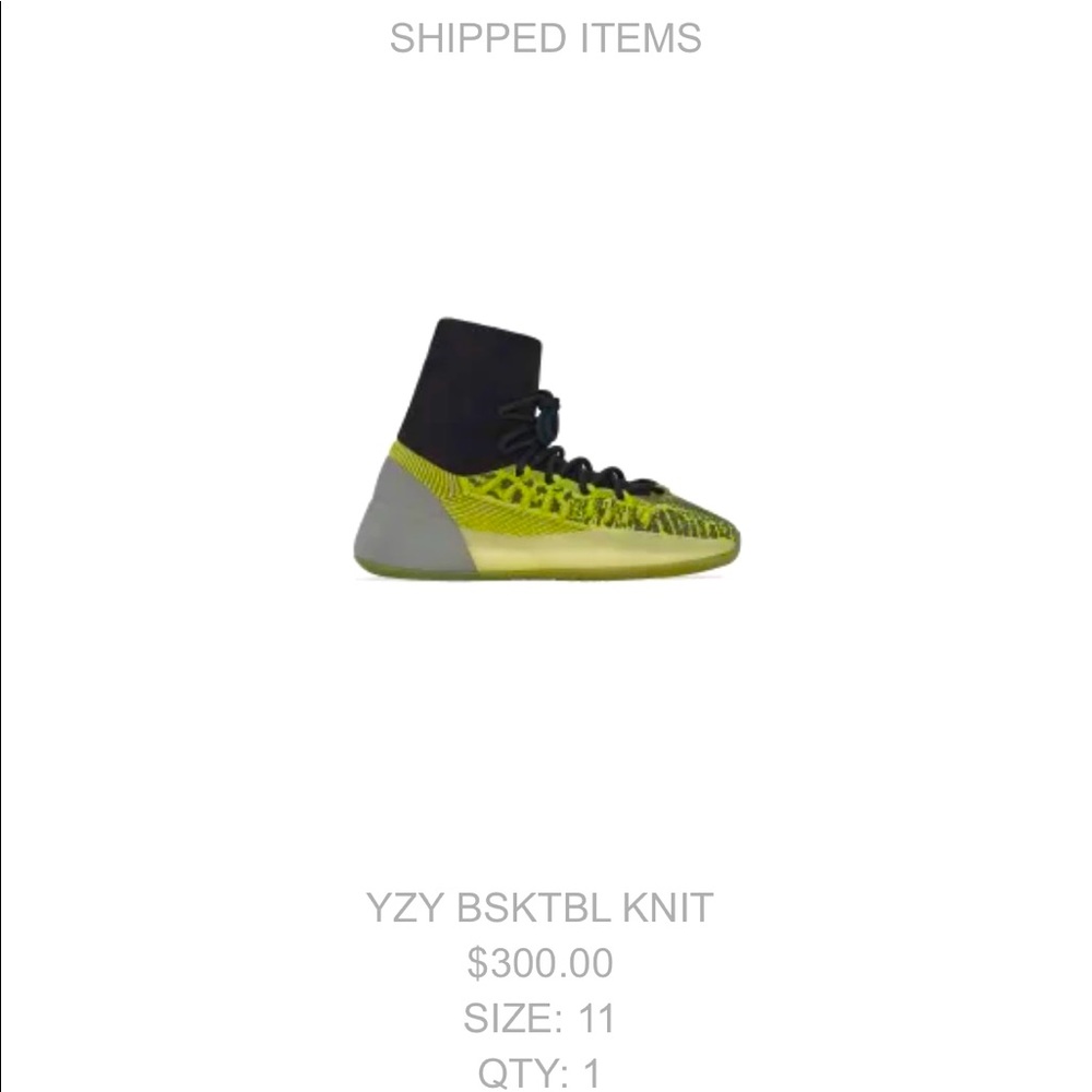 Yzy basketball knit/ energy glow
